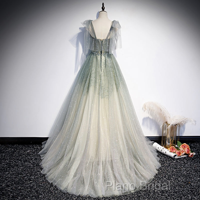 Green Tulle Long Formal Prom Dresses Formal Dresses Formal Dresses