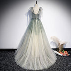 Green Tulle Long Formal Prom Dresses Formal Evening Dresses Formal Evening Dresses