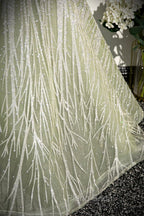 Green Tulle Sequins Long Formal Prom Dresses, Beautiful Off The Shoulder Party Dresses