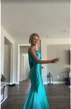 Vintage Satin V-Neck Mermaid Elegant Long Formal Evening Dresses Party Dresses Formal Prom Dresses
