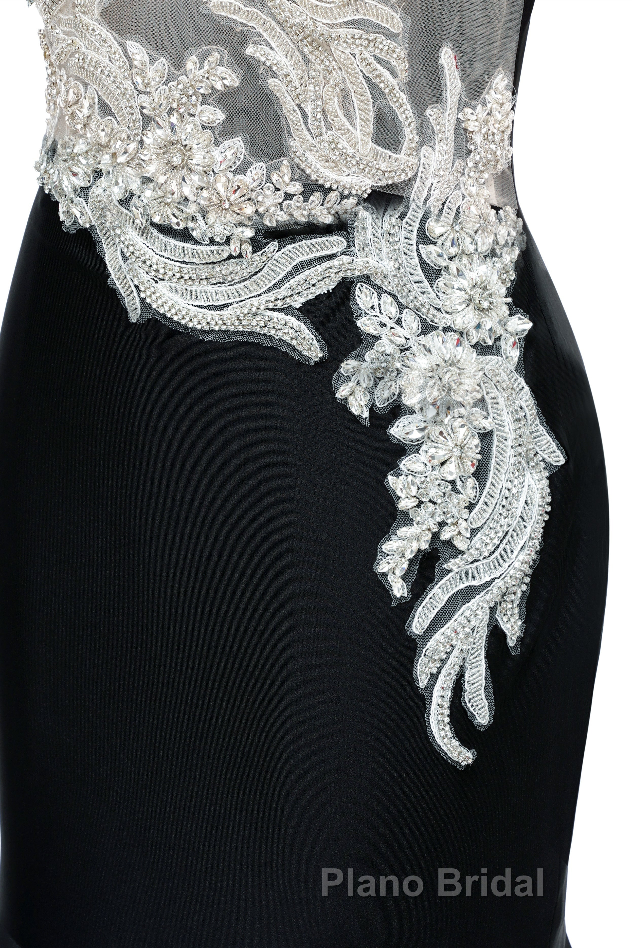 Portrait Trumpet Sweep Train Sleeveless Beading Evening Dress