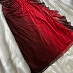 Burgundy Red/Indigo/Navy Blue Shiny Elegant Strappy Long Tulle Ball Gown Formal Evening Dresses Birthday Party Dresses