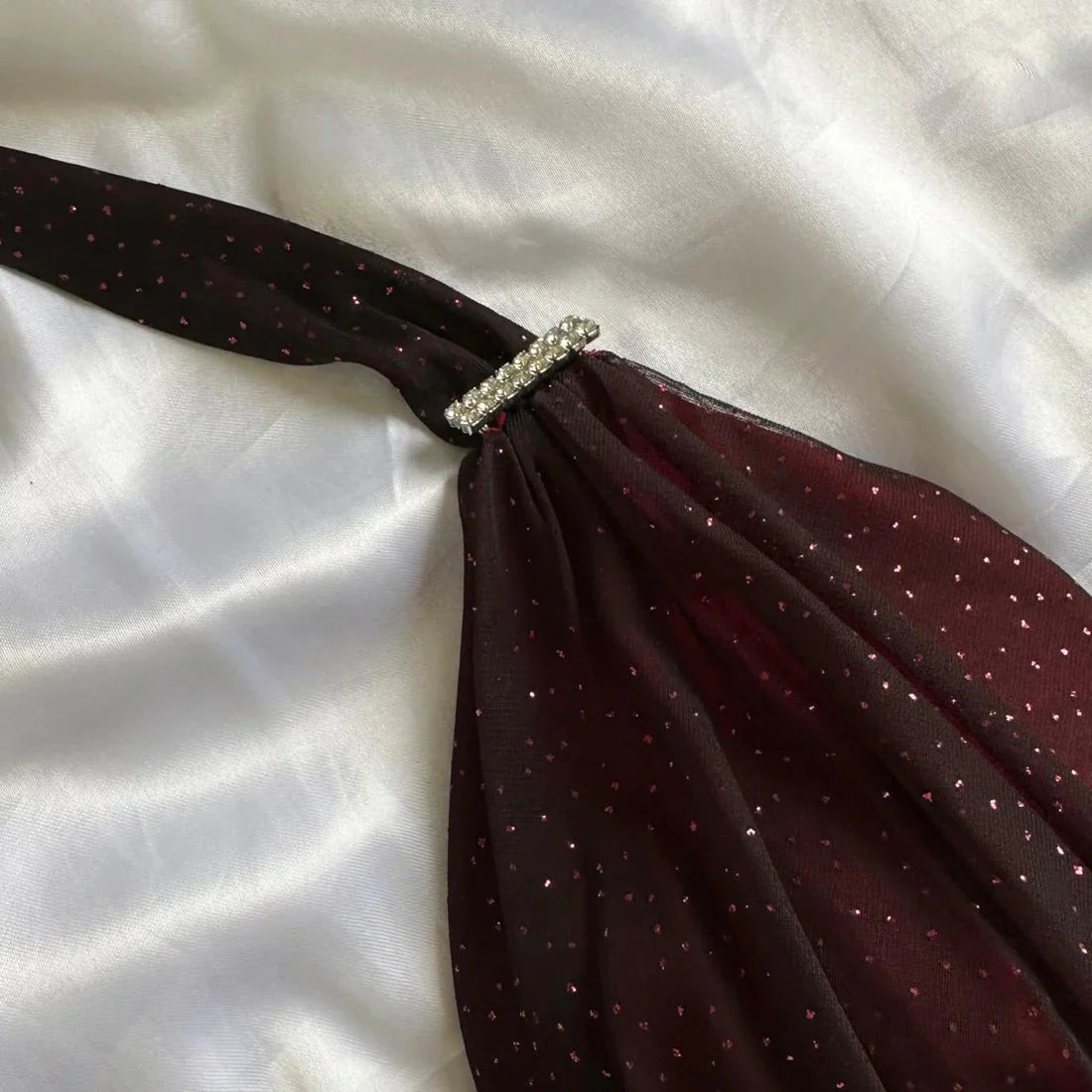 Burgundy Red/Indigo/Navy Blue Shiny Elegant Strappy Long Tulle Ball Gown Formal Evening Dresses Birthday Party Dresses