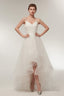 High Low Spaghetti Straps Minimalist Design Wedding Dresses