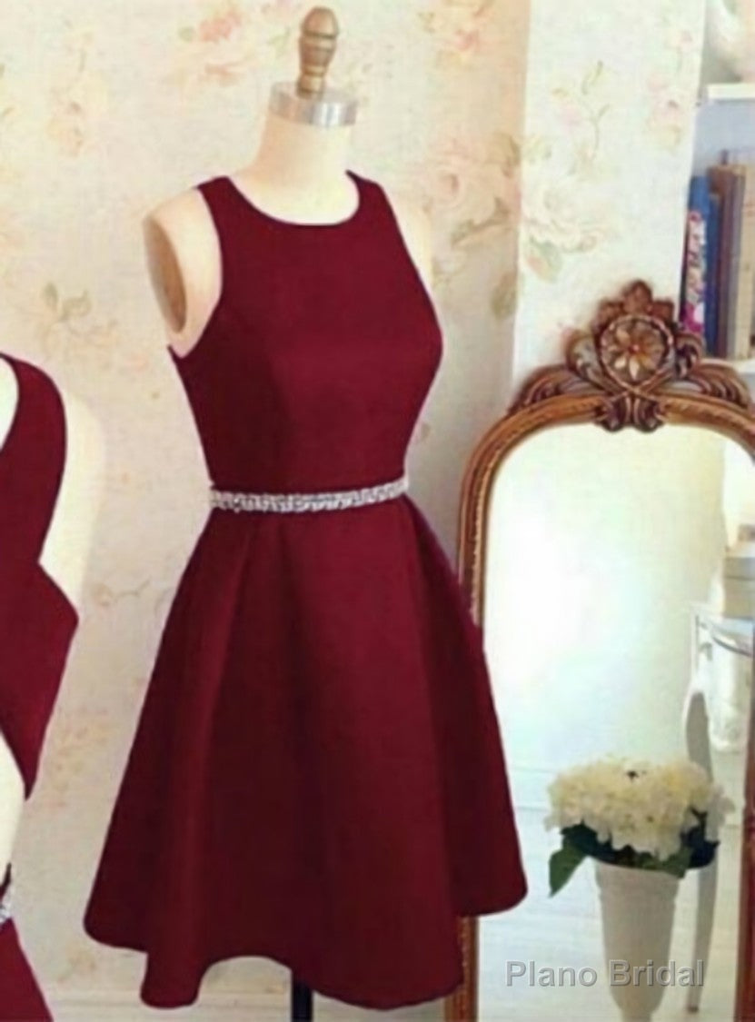 Homecoming Dresses Burgundy Party Dress Short Main image