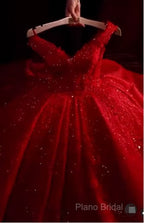 Hot Appliques Ball Gown Dark Green Wedding Dresses Sequin Quinceanera Dresses