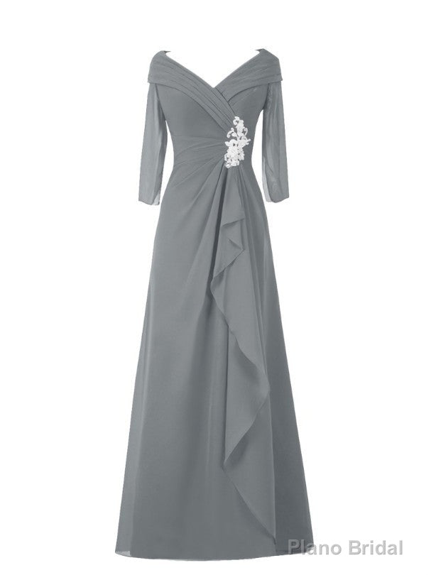 Hot Sale Long Sleeve Beading A-Line Mother of the Bride Dress