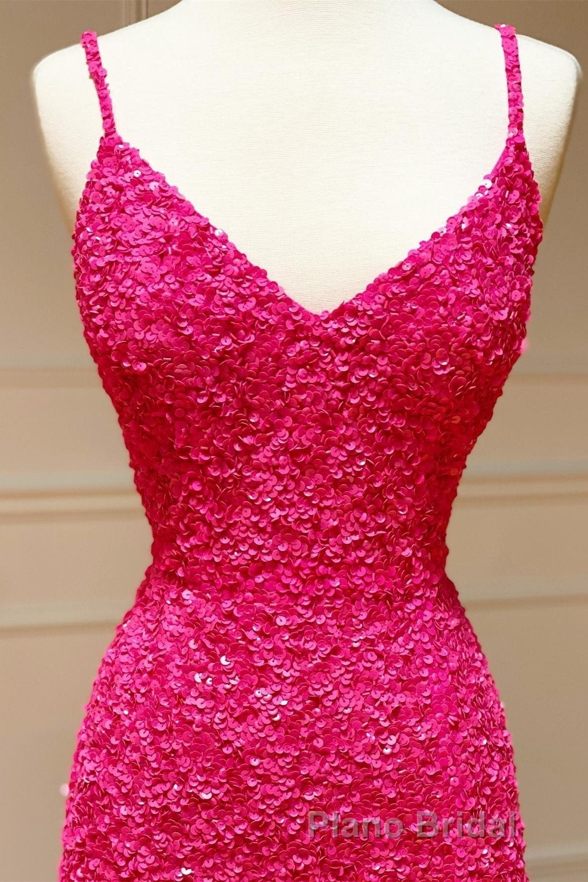 Mermaid Yellow Sequins Long Formal Prom Dresses with Slit Secondary image