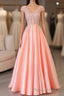 Custom Made V Neck Lace Long Formal Prom Dresses, Lace Evening Dresses
