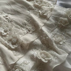 Ivory Luxury Gorgeous Fashion Exquisite Flowers Beading Long Chiffon Elegant Ball Gown Formal Evening Dresses Party Dresses