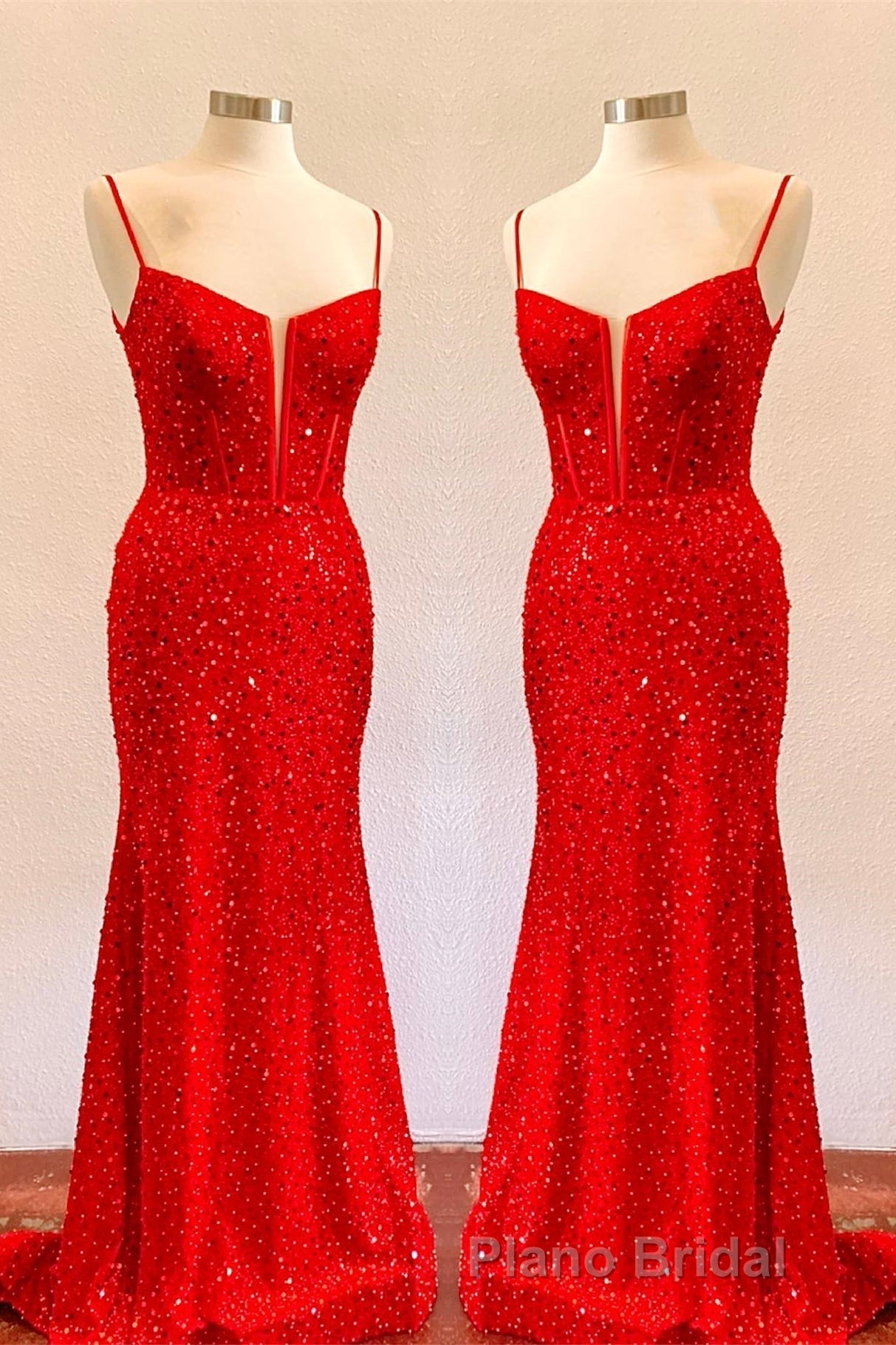 Royal Blue Sequin Mermaid Long Formal Prom Dresses