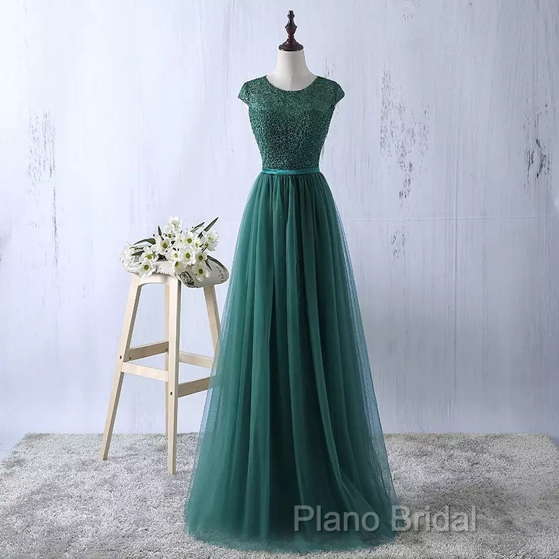 Lace And Tulle Beautiful Bridesmaid Dresses, Elegant Formal Dresses Secondary image