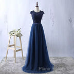 Lace And Tulle Beautiful Bridesmaid Dresses, Elegant Formal Dresses