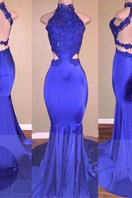 Lace Appliques Mermaid Evening Gowns Prom Party Gowns Secondary image