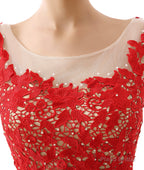 Lace Cute Red Short Homecoming Dresses