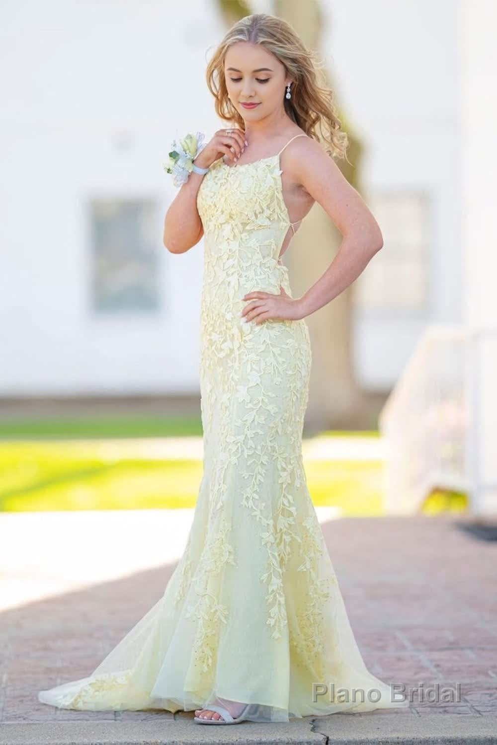 Lace Mermaid Backless Prom Dress Secondary image