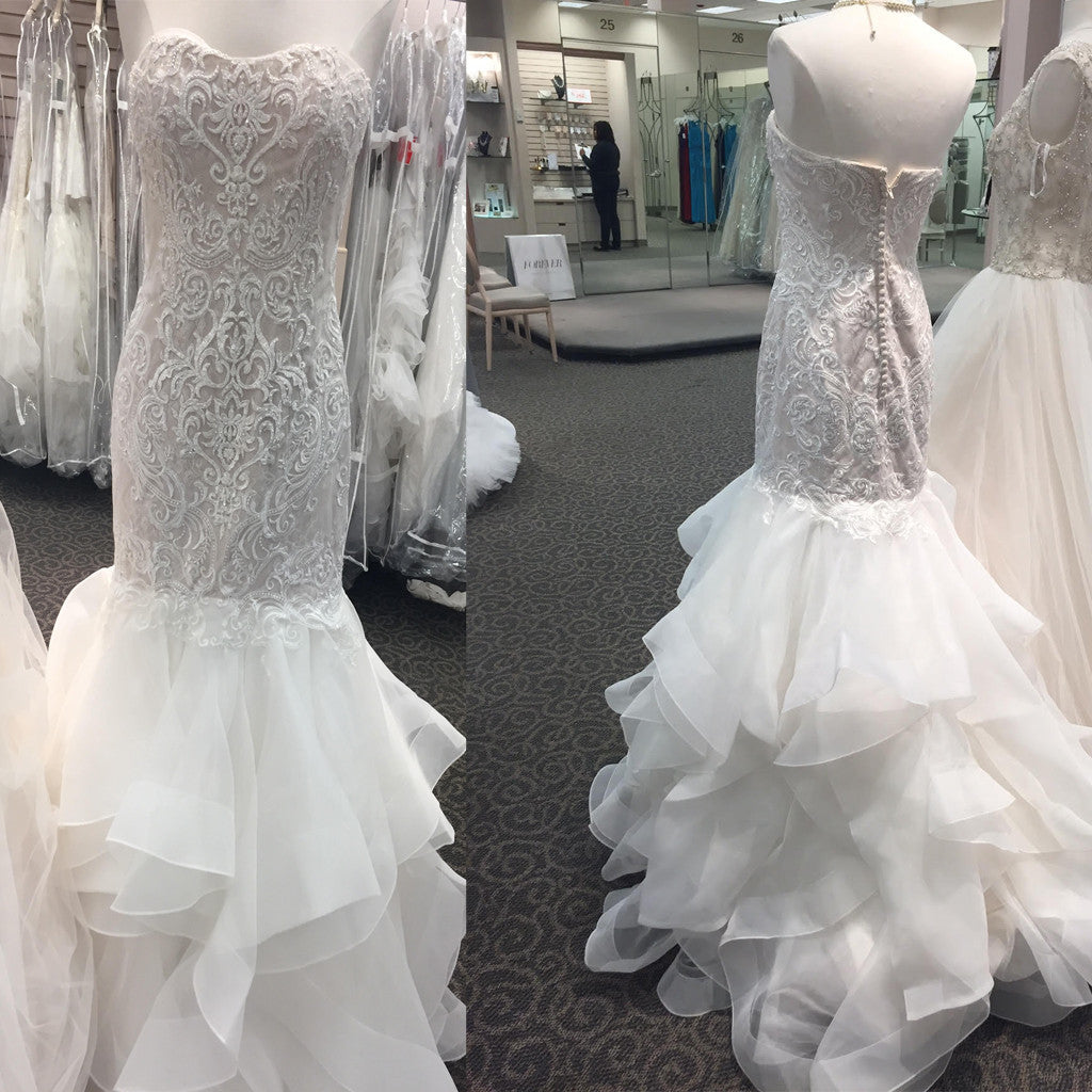 Lace Mermaid Unique Charming Wedding Prom Dresses Main image