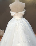 Lace Off Shoulder Mermaid Wedding Dresses Removable Skirt