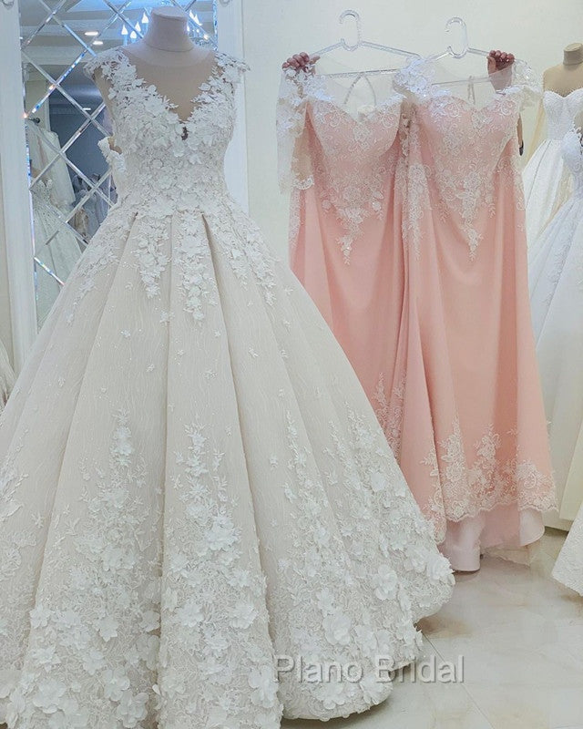Lace Princess Wedding Dresses Cap Sleeves Secondary image