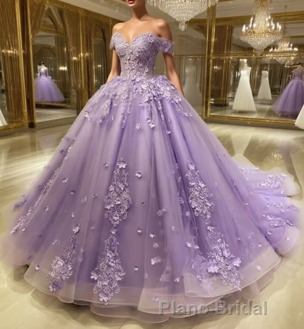 Lace Sky Blue Off the Shoulder Ball Gown Quinceanera Dresses