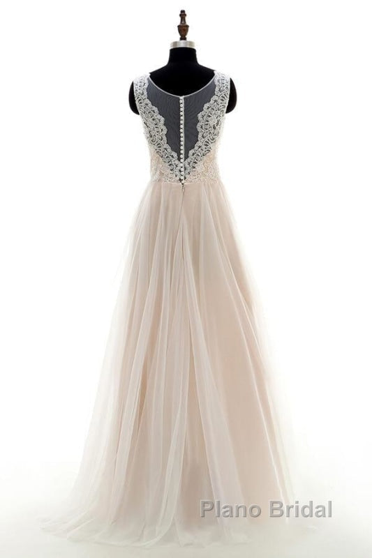 Lace Tulle A-line Floor Length Wedding Dress Secondary image