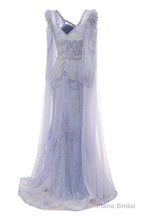 Lavender Prom Dresses Mermaid Heavily Beading Tulle Women Luxury Evening Dresses With Long Sleeves