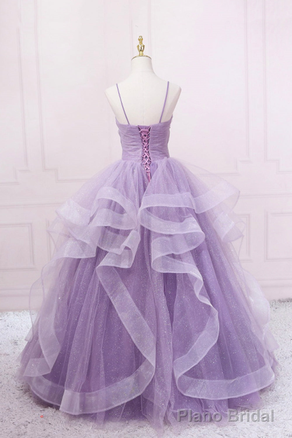 Lavender Ruffles Short A-line Party Dress