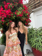 Orange Fashion Sweet Floral Layered Lace Long Prom Dress Evening Gown Garden Party Dress