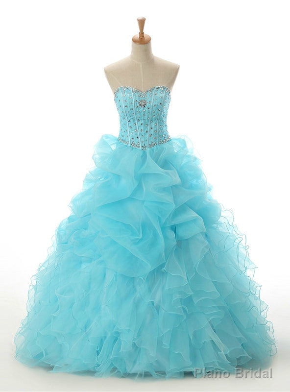 Light Blue Ball Gown Floor Length Sweetheart Quinceanera Dresses Main image