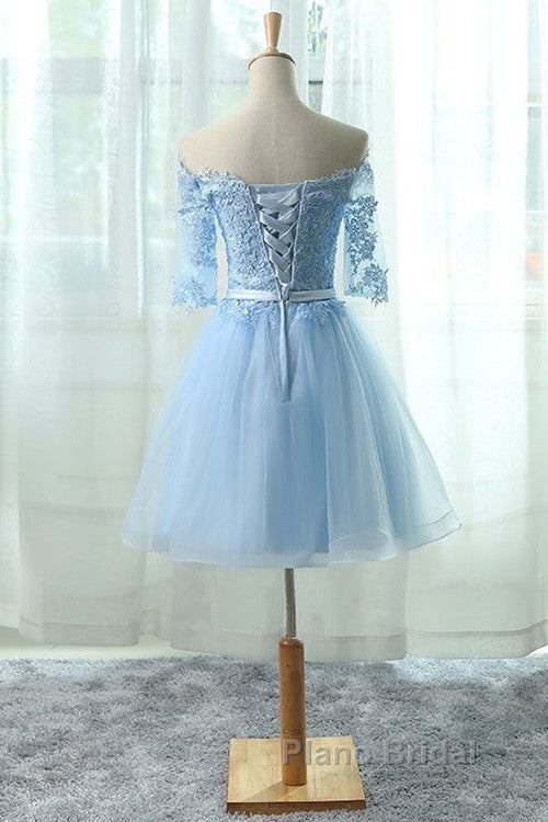 Light Blue Charming Homecoming Dresses, Lovely Short Formal Prom Dresses, Formal Dresses Secondary image