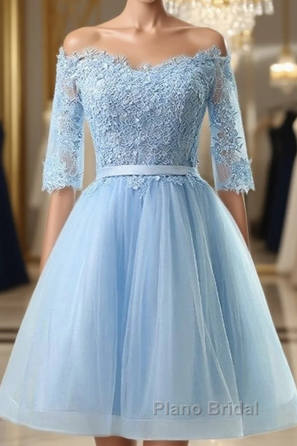 Light Blue Charming Homecoming Dresses, Lovely Short Formal Prom Dresses, Formal Dresses Main image
