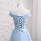 Light Blue Party Dress, Charming Blue Bridesmaid Dress , Party Dress
