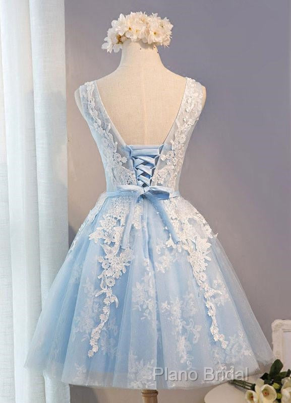 Light Blue Short Homecoming Dresses, Lovely Formal Dresses , Party Gowns