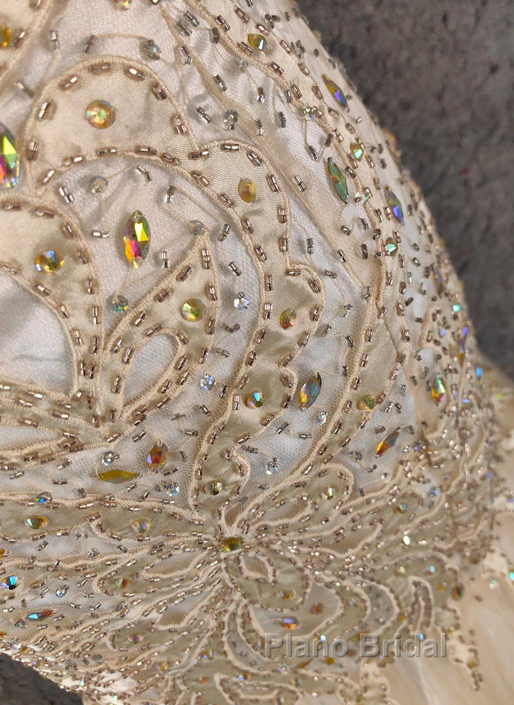 Light Champagne Mermaid Sweetheart Neck Beaded Tulle Long Ball Dresses Vintage Evening Dresses