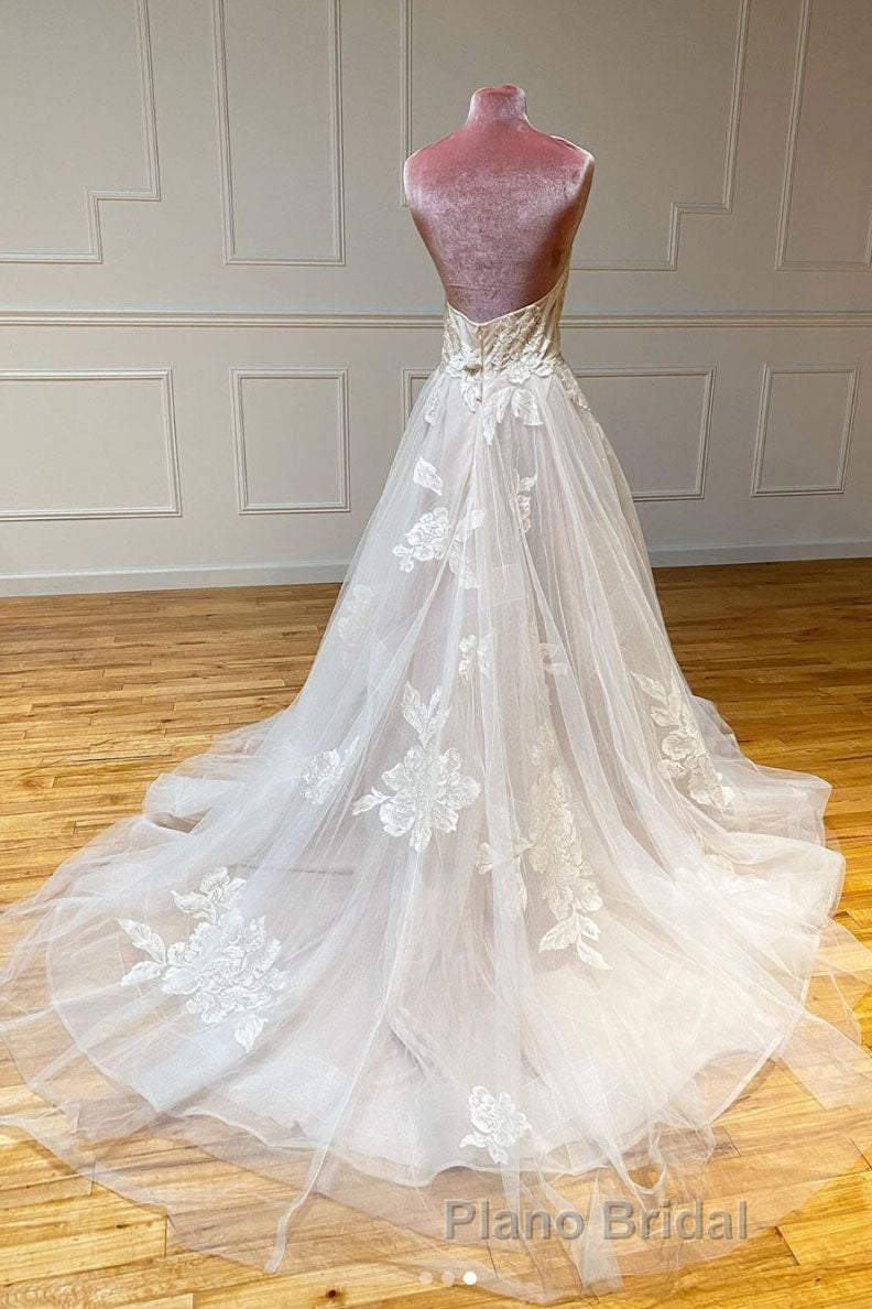Light champagne tulle lace long Formal Prom dress tulle lace formal dress Main image