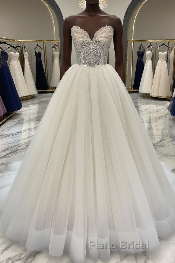 Light champagne tulle long Formal Prom dress, tulle evening dress Main image