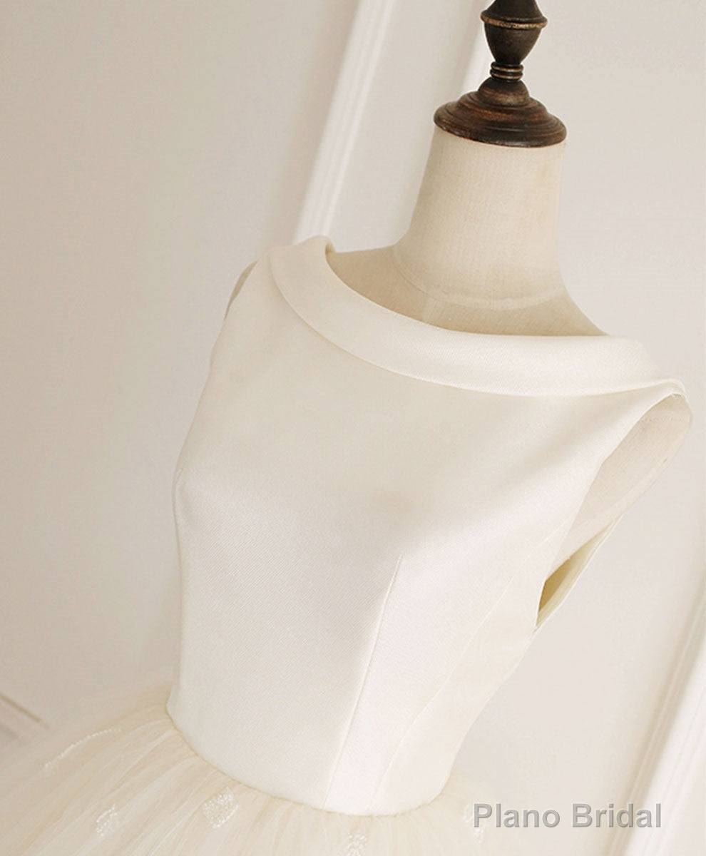 Light Champagne Tulle Short Prom Dress Tulle Homecoming Dress