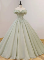 Light Green Ball Gown Beaded Sweet 16 Dress Green Prom Dress Formal Dress prom dresses shops