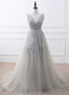 Light Grey High Quality Long Party Dress, New Prom Dress