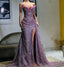 Light Purple High Split Formal Evening Dresses, Sweetheart Mermaid Formal Prom Dresses, Elegant Dresses For Wedding