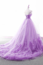 Light Purple Sweetheart Tulle Ball Gown Princess New Style Formal Dresses, Purple Party Dresses Formal Prom Dresses