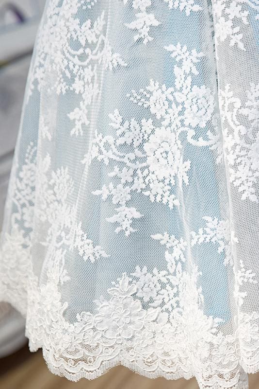 Light Sky Blue Halter Homecoming with Lace Appliques Cute Short Formal Dresses