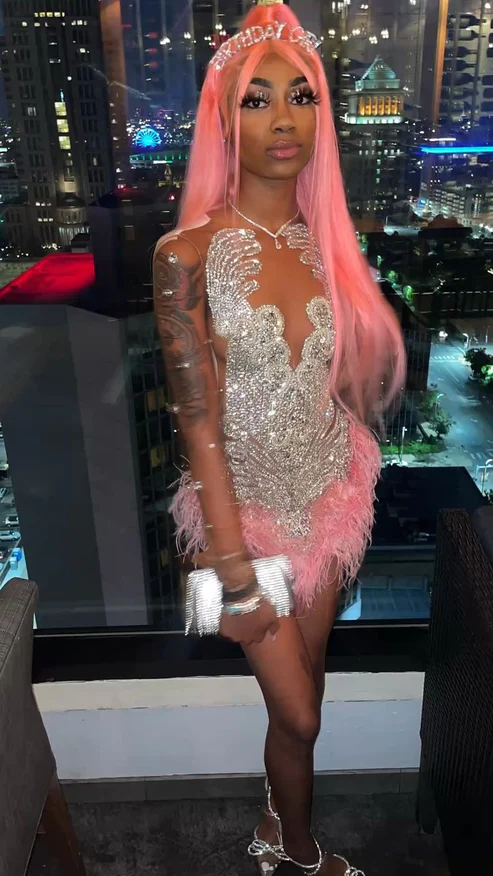 18Th Birthday Party Dresses Sexy Tight Beaded Pink Formal Prom Dresses Mini Homecoming Dresses