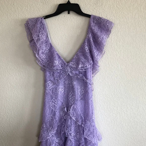 Lilac Lace Long Formal Prom Dresses Formal Evening Gown Party Dresses