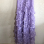 Lilac Lace Long Formal Prom Dresses Formal Evening Gown Party Dresses