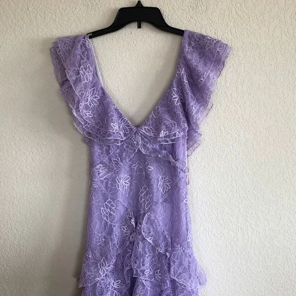 Lilac Lace Long Formal Prom Dresses Party Dresses 21Th Birthday Outfits Secondary image
