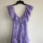 Lilac Lace Long Formal Prom Dresses Party Dresses 21Th Birthday Outfits