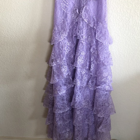 Lilac Lace Long Formal Prom Dresses Party Dresses 21Th Birthday Outfits