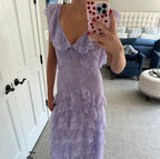 Lilac Lace Long Formal Prom Dresses Party Dresses 21Th Birthday Outfits
