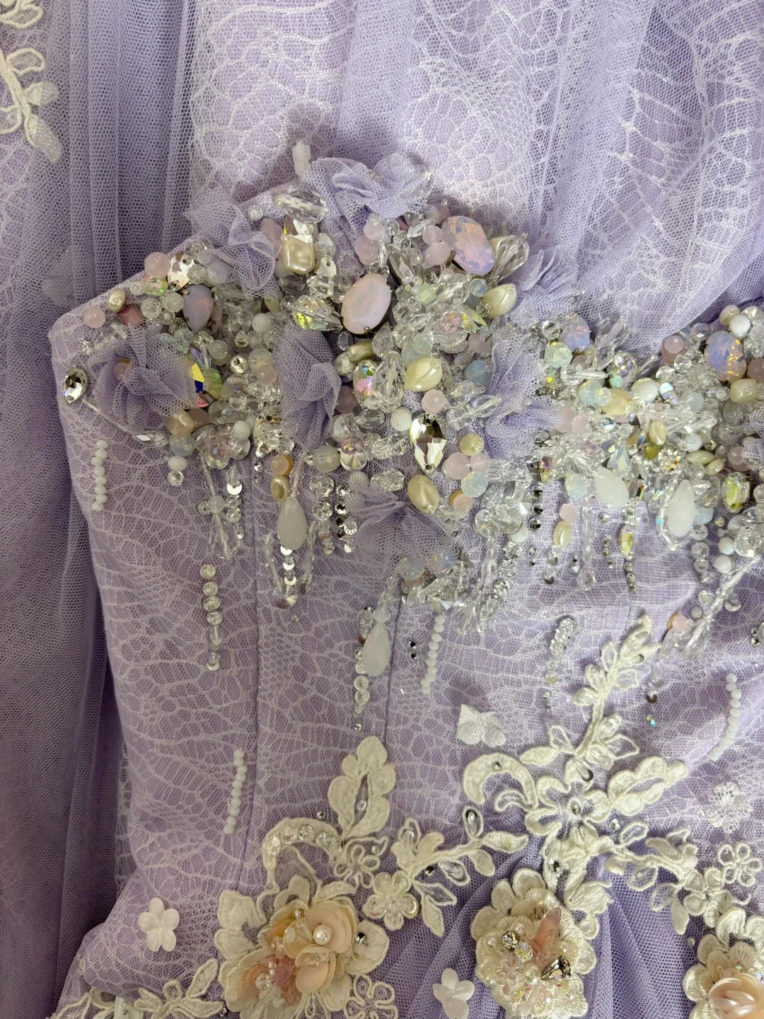 Lilac Strapless Formal Prom Dresses Long Formal Evening Party Dresses